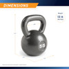 MARCEY HAMMERTONE KETTLE BELLS - 10 TO 55 LBS. HKB WORKOUT WEIGHTS - BLACK