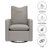 BABYLETTO CALI PILLOWBACK SWIVEL GLIDER IN ECO-PERFORMANCE FABRIC - GRAY