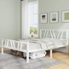 NOVILLA 14 INCH QUEEN BED FRAME, NO BOX SPRING NEEDED, N-F10021A-Q-WH - WHITE