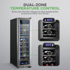 NUTRICHEF 24 BOTTLE WINE FRIDGE - DUAL ZONE WINE CHILLER WINE COOLER 捕鱼机