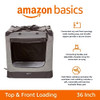 AMAZON BASICS PORTABLE FOLDING SOFT CRATE CARRIER KENNEL 36 X 24 X 24 - GREY