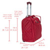 ROCKLAND MELROSE UPRIGHT WHEELED UNDERSEATER CARRY ON LUGGAGE 15" BF31-RED - RED New