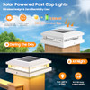 BOSCEOS SOLAR POST LIGHTS 8-PACK 2 COLOR MODES 16LEDS OUTDOOR - WHITE