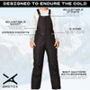 1550-00 ARCTIX KIDS INSULATED SNOW BIB OVERALLS BLACK WOMEN XS