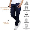 BLU ROCK MEN'S FLEX-STRETCH COTTON CARGO PANTS - SIZE: MEN 32 - NAVY