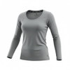 SPYDER WOMEN'S MICRO FRENCH TERRY THERMAL TOP SWL040 - SMALL - HEATHER GREY