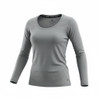 SPYDER WOMEN'S MICRO FRENCH TERRY THERMAL TOP SWL040 - SMALL - HEATHER GREY