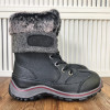 PAJAR CANADA ALICE WATERPROOF LINED SNOW BOOTS - SIZE: WOMEN 7-7.5 - BLACK/GRAY