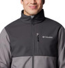 WM6044-024 COLUMBIA MEN'S ASCENDER SOFTSHELL JACKET CITY-GRAY SHARK SIZE S