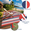 GarveeHome Outdoor Rug Mat for Patio, 8x10 Plastic Straw Rug, Modern Striped New