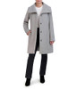 353SY221 COLE HAAN SOFT CONVERTIBLE COLLAR BUTTON UP FORMAL COAT LIGHT GRAY 6