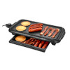BELLA Electric Griddle with Warming Tray Smokeless Indoor Grill - Black
