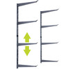 DELTA HEAVY DUTY 4-TIER LUMBER STORAGE RACK CYCLE, HOLDS UP TO 640 LBS - GRAY
