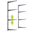 DELTA HEAVY DUTY 4-TIER LUMBER STORAGE RACK CYCLE, HOLDS UP TO 640 LBS - GRAY