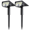 ALOFTSUN SOLAR MOTION SENSOR OUTDOOR LIGHTS WATERPROOF CMS30-2P-BLK - BLACK