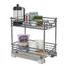 Household Essentials Glidez Chrome-Plated Steel 2-Tier Sliding Cabinet Organizer