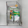 Household Essentials Glidez Chrome-Plated Steel 2-Tier Sliding Cabinet Organizer