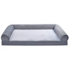 AMAZON BASICS FOAM LIVING ROOM COUCH DOG BED REMOVABLE COVER GRAY 44 X 35 New