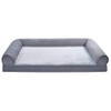 AMAZON BASICS FOAM LIVING ROOM COUCH DOG BED REMOVABLE COVER GRAY 44 X 35 New