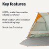 AMAZON BASICS CAMPING SUN SHELTERS WITH UPF50+ PROTECTION 7 X 4 X 4 FEET - GRAY New