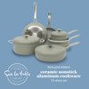 SUR LA TABLE KITCHEN POTLUCK PORCH 10 PIECE PFA FREE CERAMIC NONSTICK-BISQUE