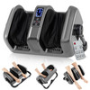 COSTWAY FOOT CALF MASSAGER HEAT SHIATSU DEEP KNEADING ROLLING SMART - GRAY