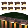 INFINITE BASICS 8-PACK SOLAR LED DECK & STEP WEATHERPROOF LIGHTS - BROWN