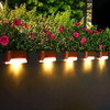 INFINITE BASICS 8-PACK SOLAR LED DECK & STEP WEATHERPROOF LIGHTS - BROWN