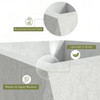 LEISUREMOD ALOE FIBERSTONE AND MGO CLAY PLANTER - WHITE
