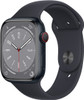 For Parts: APPLE WATCH SERIES 8 GPS CELLULAR 45MM ALUMINUM MIDNIGHT CRACKED SCREEN