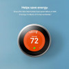 GOOGLE NEST LEARNING THERMOSTAT 3RD GEN PROGRAMMABLE SMART A0013 - MIRROR BLACK