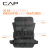 CAP BARBELL WORKOUT VEST WEIGHTED 20 LBS REMOVABLE IRON WEIGHTS - BLACK
