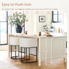 Counter Height Bar Stool Modern Stools BARREL Backrest Armrest Faux Leather