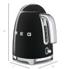 SMEG 50'S RETRO ELECTRIC WATER KETTLE AUTOMATIC SHUTOFF KLF03BLUS - BLACK