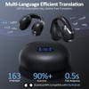 IAMJOY AI LANGUAGE TRANSLATION EARBUDS REAL TIME EARBUDS OPEN EAR CLIP - BLACK