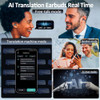 IAMJOY AI LANGUAGE TRANSLATION EARBUDS REAL TIME EARBUDS OPEN EAR CLIP - BLACK
