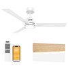 OPONL CEILING FAN WITH LIGHT 52INCH LOW PROFILE REMOTE CONTROL - WHITE