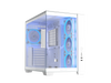 ASUS A32 PLUS White ATX gaming PC case, support 360mm radiators and 420mm