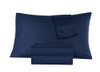 101825 KATHY IRELAND DAMASK STRIPE 4-PIECE SHEET SET, CAL KING, NAVY New
