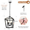 BrightHome Farmhouse Chandelier 4-Light, D3560-04-BK - Black