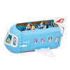 Bluey 3-in-1 Transforming Airplane Toys for Kids Playset, Turns into Resort