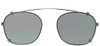 PERSOL UNISEX CLIP-ON SUNGLASSES FRAMES PO3007C-935/9A-GUN/GREEN POLARIZED
