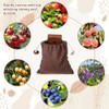 XLIUAX FORAGING BAG WAXED CANVAS POUCH FORAGING POUCH STORAGING - BROWN