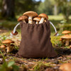 XLIUAX FORAGING BAG WAXED CANVAS POUCH FORAGING POUCH STORAGING - BROWN
