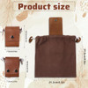 XLIUAX FORAGING BAG WAXED CANVAS POUCH FORAGING POUCH STORAGING - BROWN