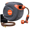 NEOTEC RETRACTABLE GARDEN HOSE REEL 1/2" X 65 FT WALL MOUNTED G201220 - GRAY