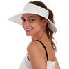 SIMPLICITY WOMEN'S SUMMER FOLDABLE WIDE BRIM BEACH HATS STRAW - WHITE