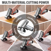 RHINO HIT CORDLESS ELECTRIC SCISSORS, RECHARGEABLE ROTARY CUTTER - SILVER