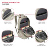 SWISSGEAR SHIELD LAPTOP BACKPACK - SAGE GRAY - 1018414416 New