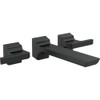 DELTA FAUCET T3599LF-BLWL PIVOTAL TWO HANDLE WALL MOUNT LAVATORY TRIM - BLACK